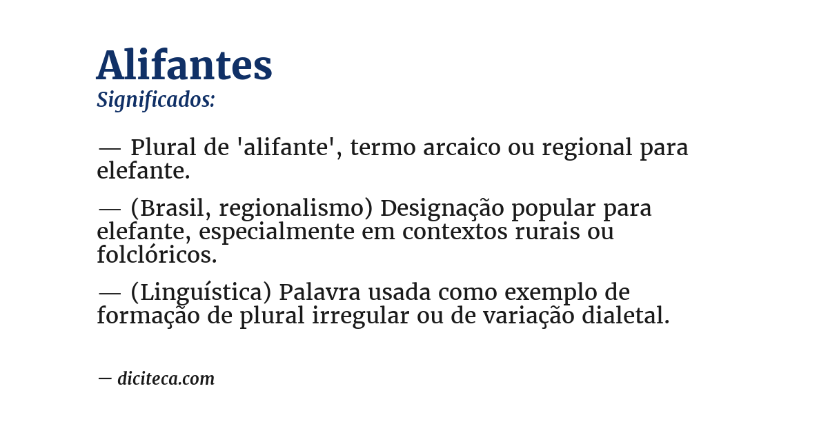 Significado de alifantes
