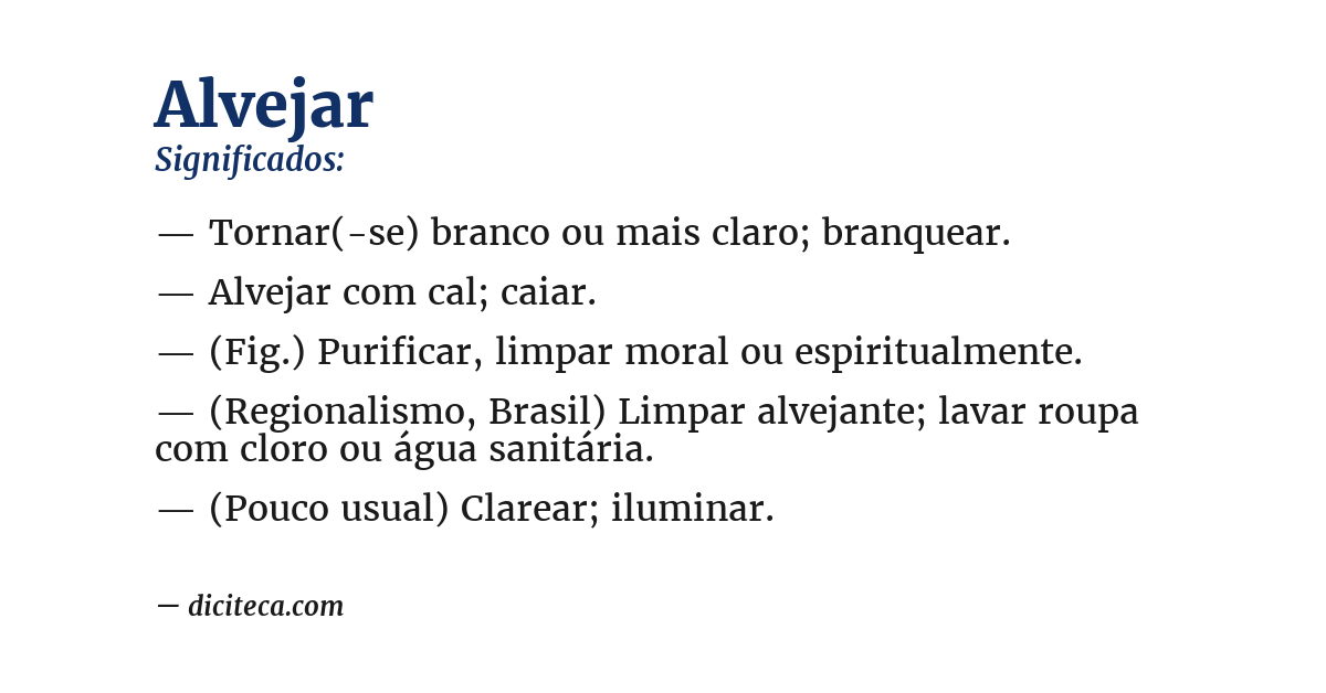 Significado de alvejar