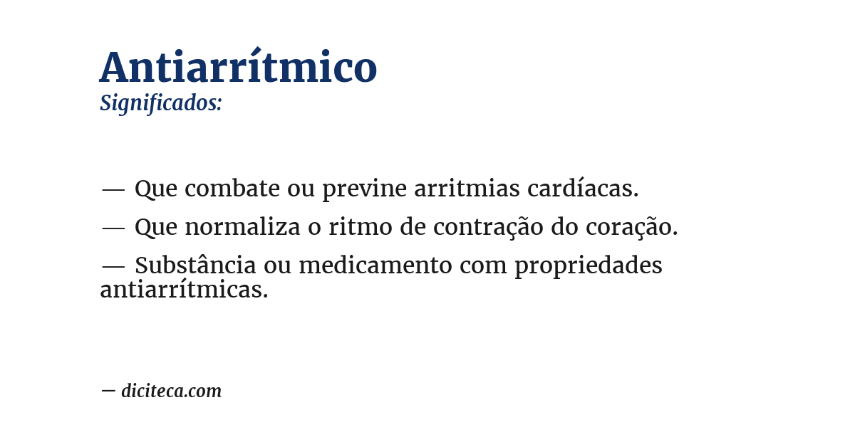 Significado de antiarrítmico