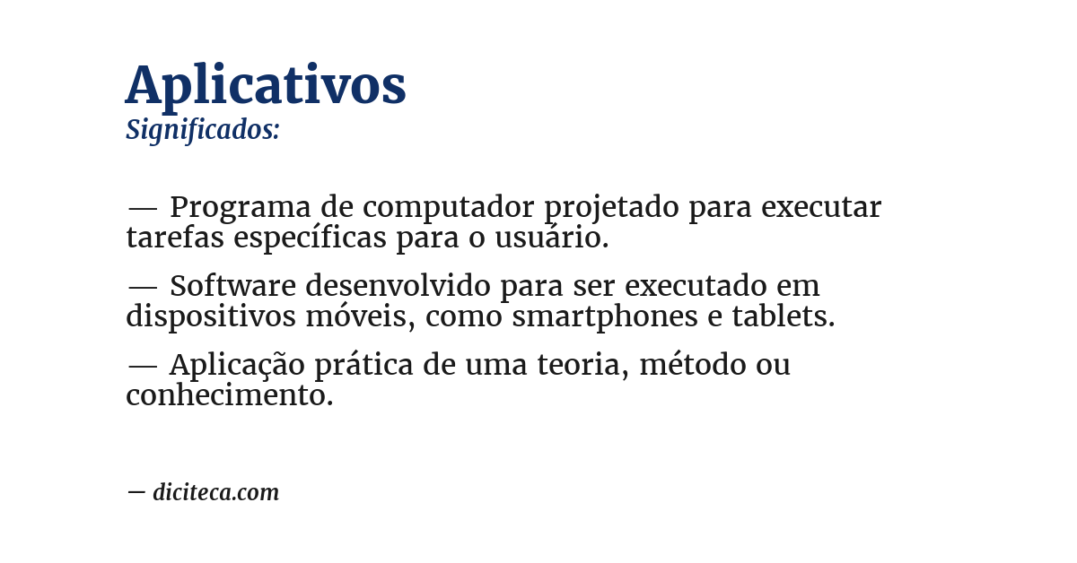 Significado de aplicativos