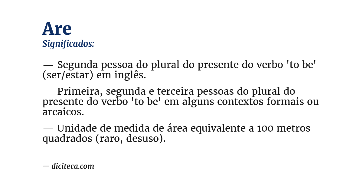 Significado de are