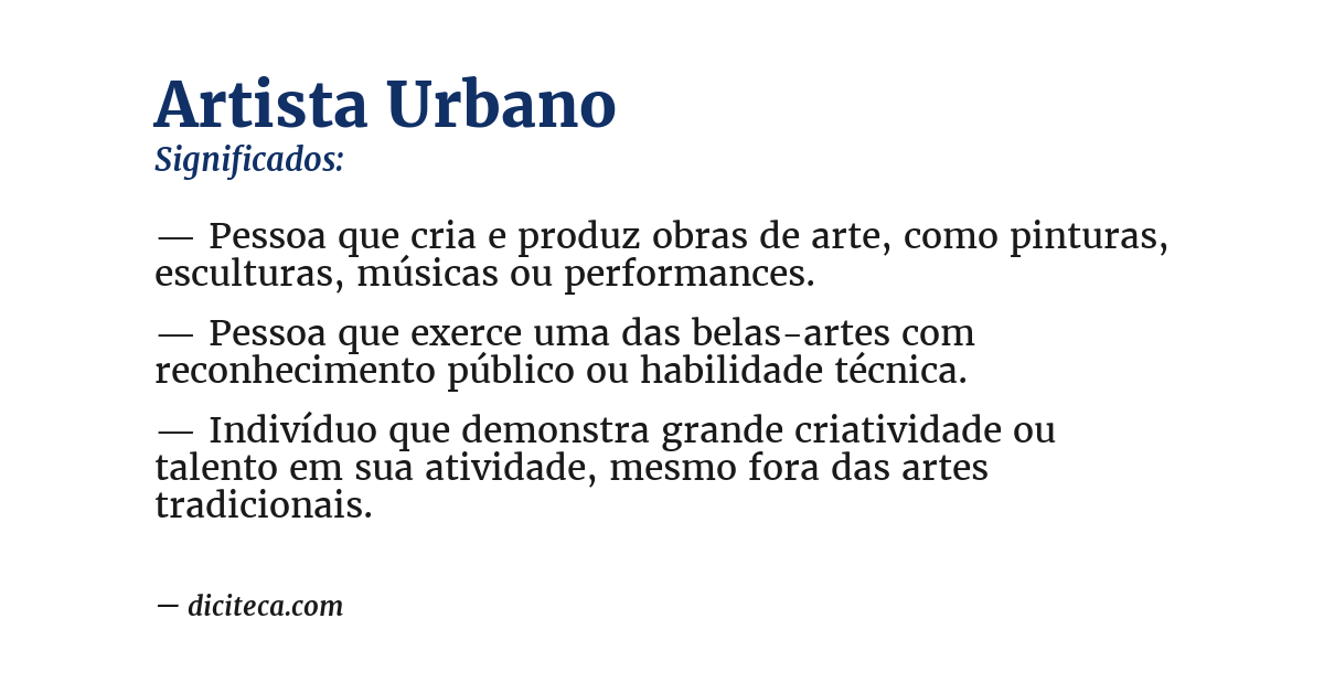 Significado de artista urbano