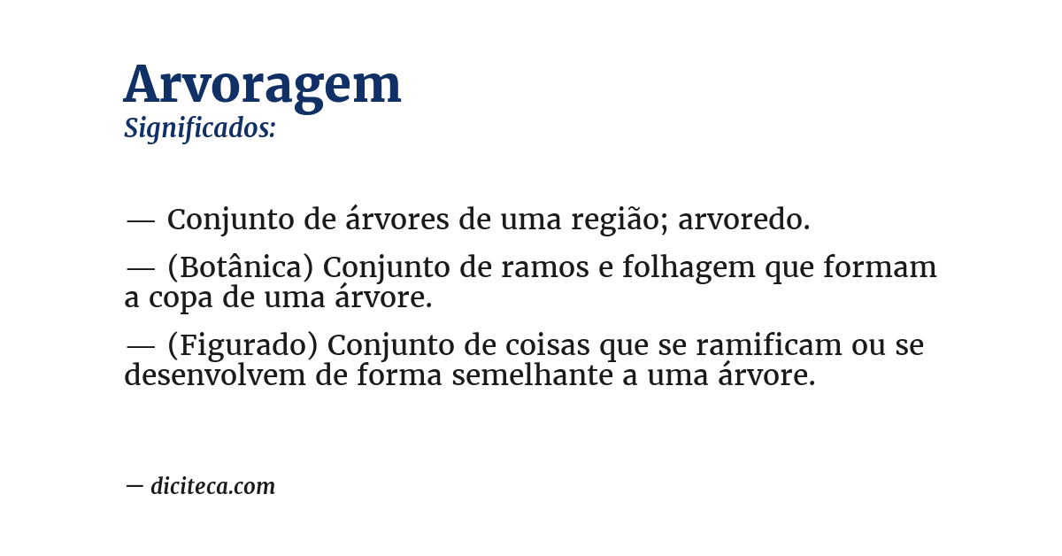 Significado de arvoragem