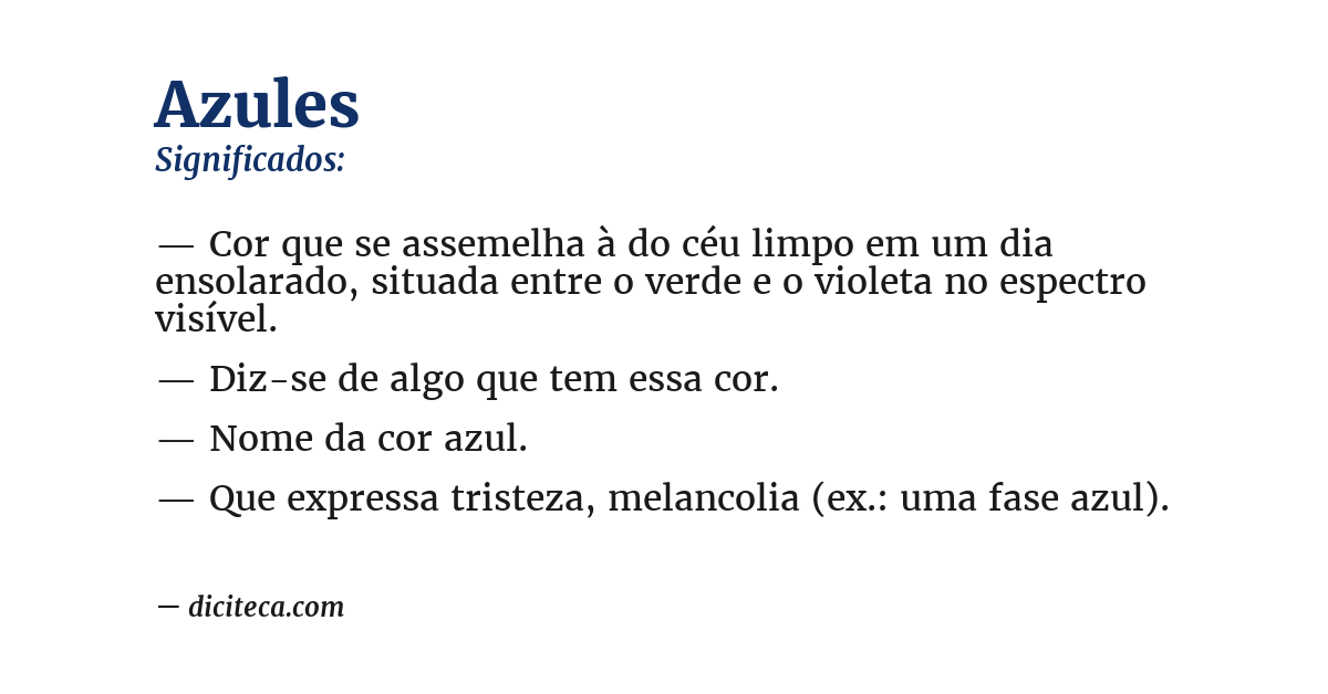 Significado de azules