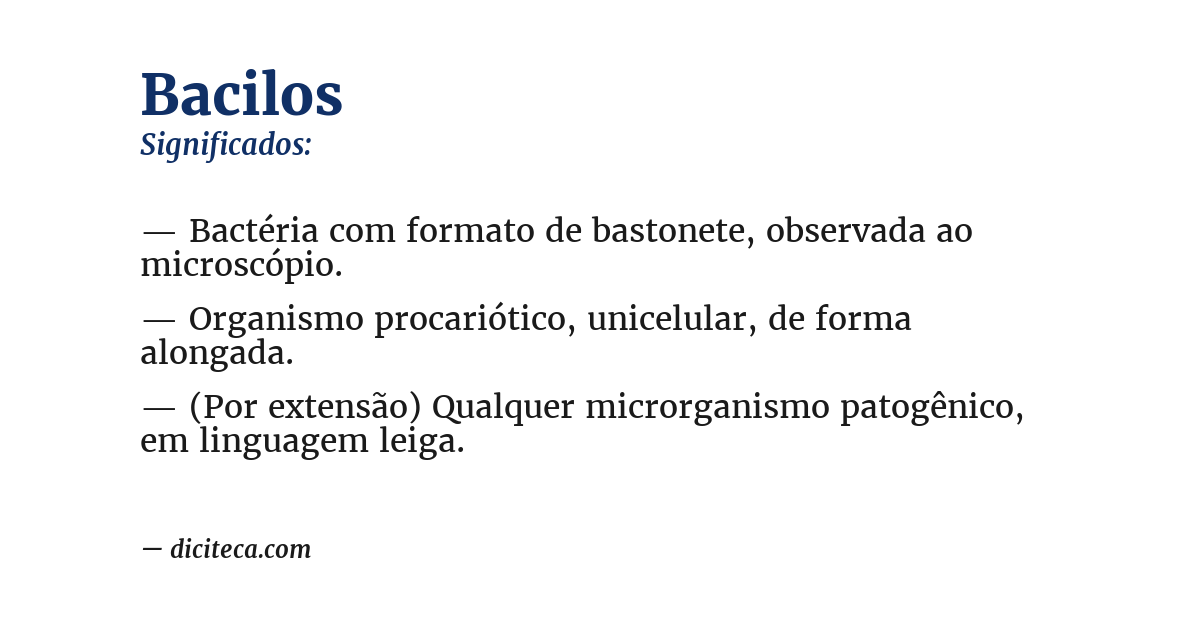 Significado de bacilos