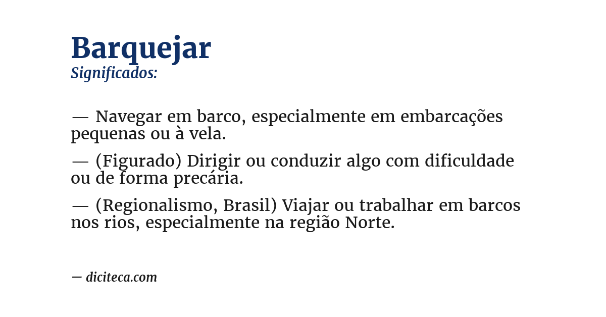 Significado de barquejar