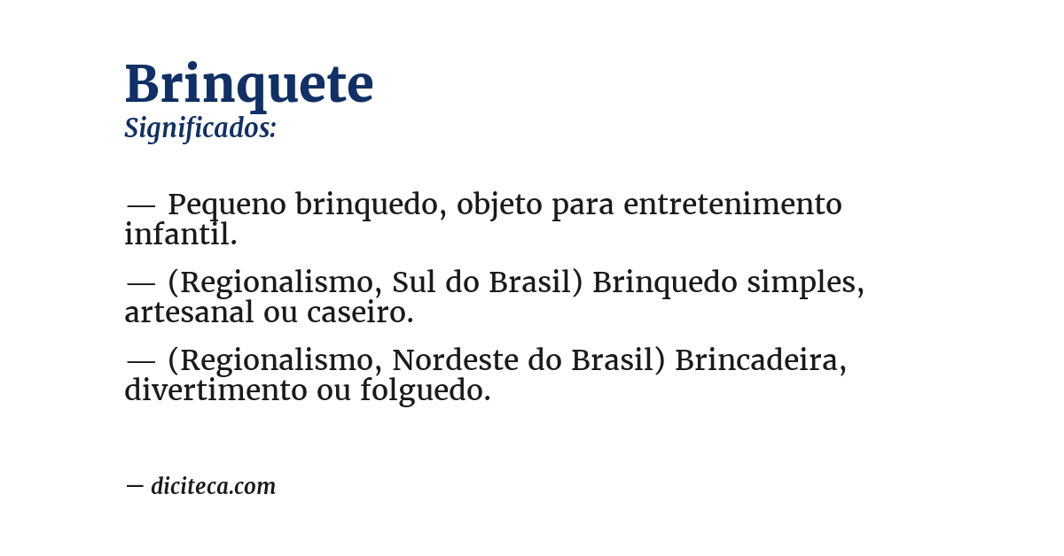 Significado de brinquete