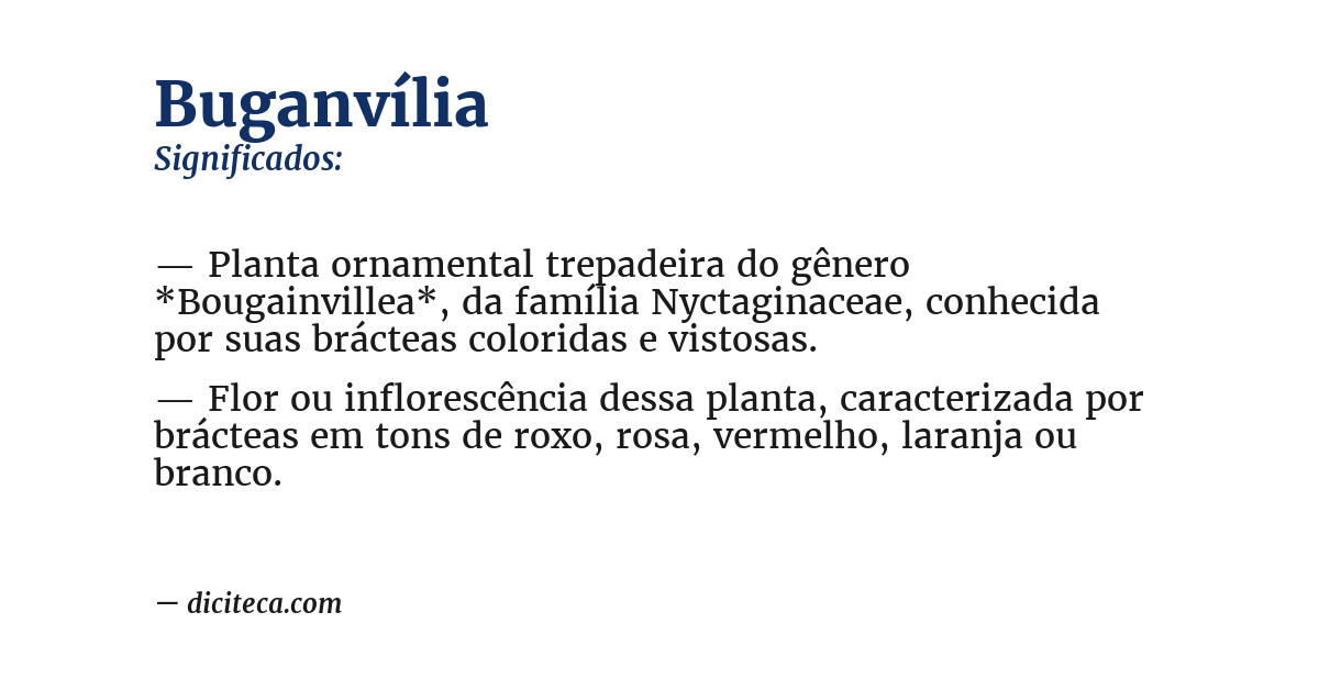 Significado de buganvília