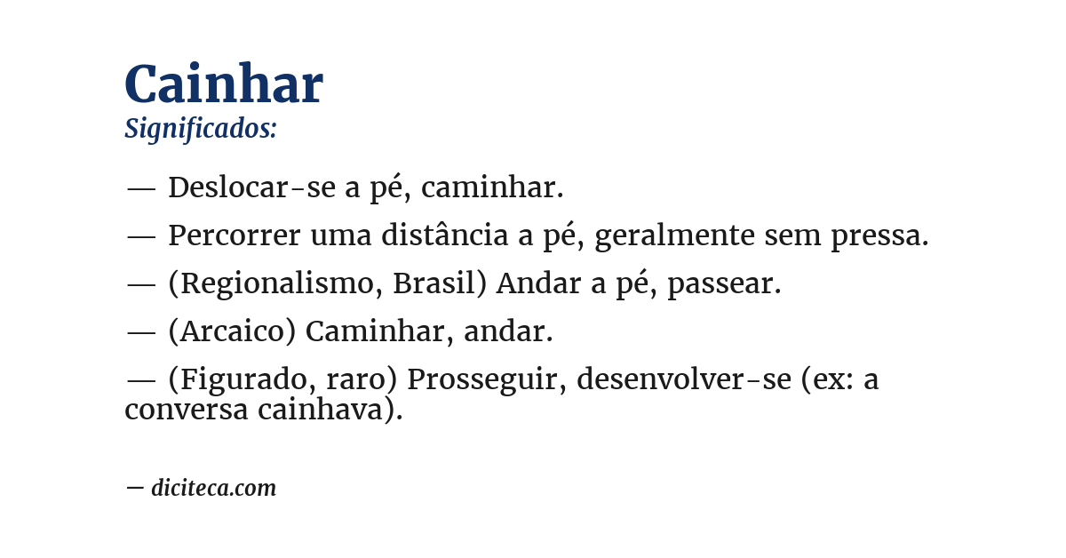 Significado de cainhar