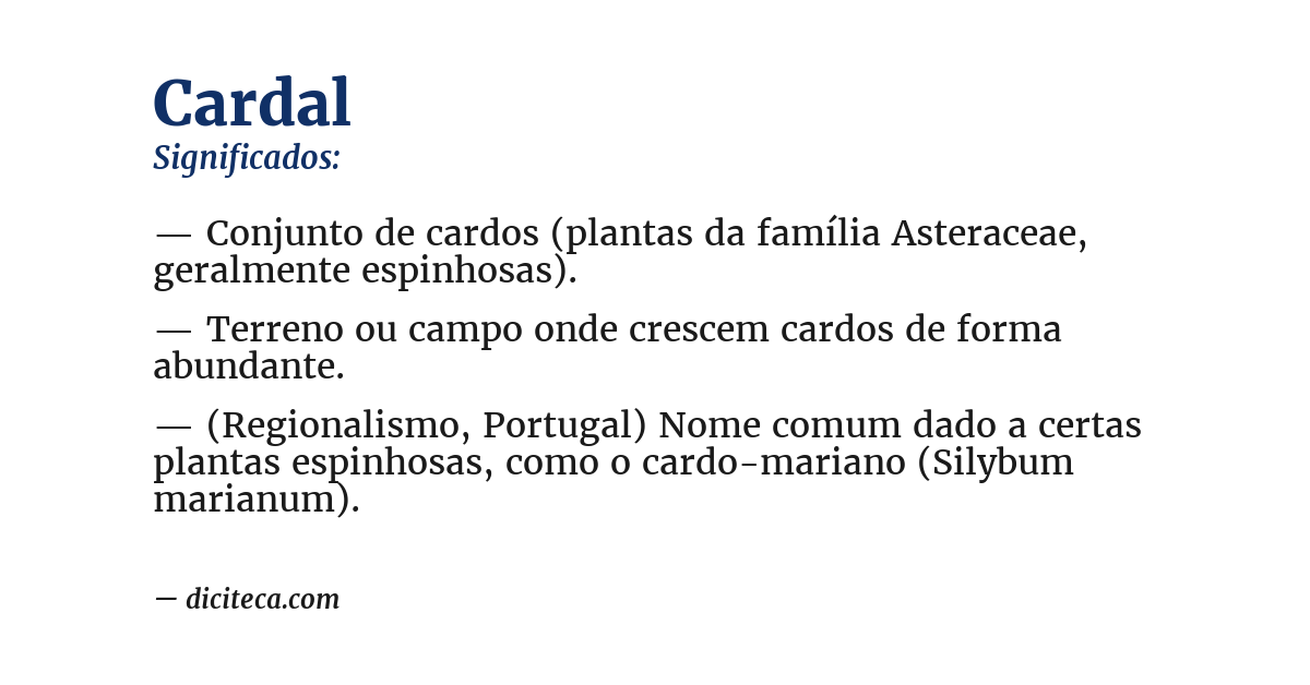 Significado de cardal