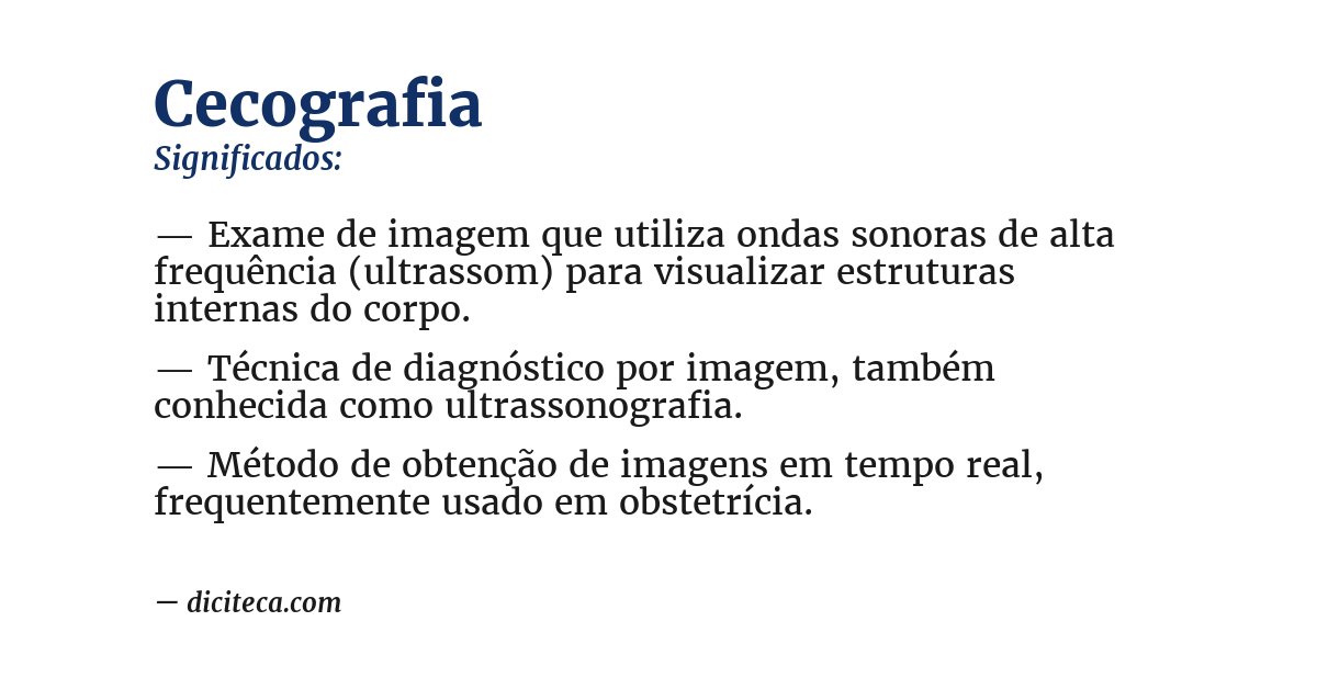 Significado de cecografia