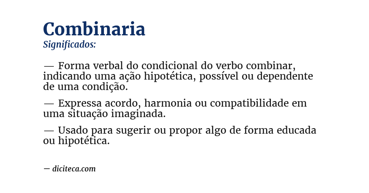 Significado de combinaria