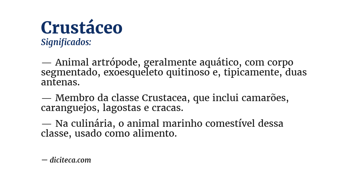 Significado de crustáceo