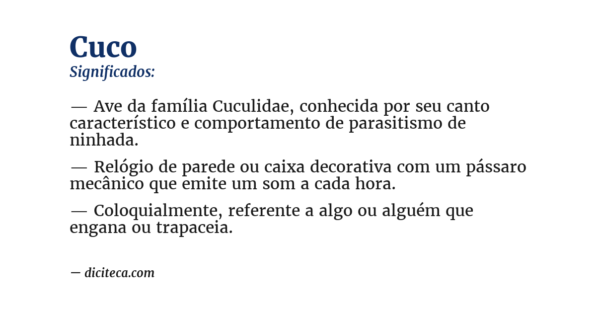 Significado de cuco