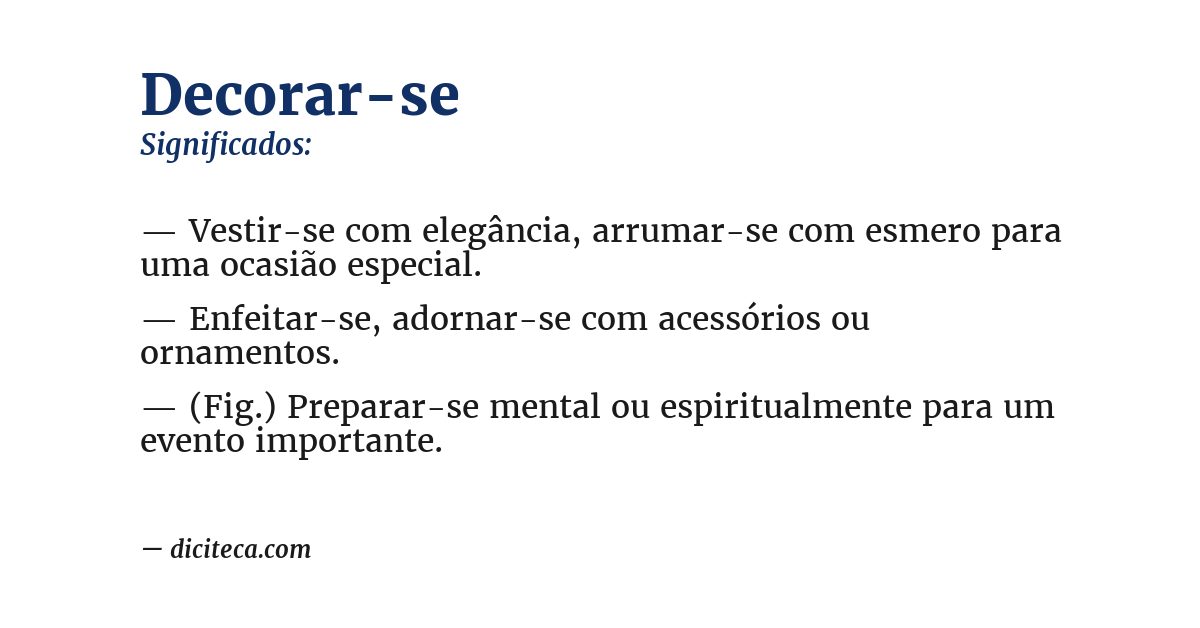 Significado de decorar-se