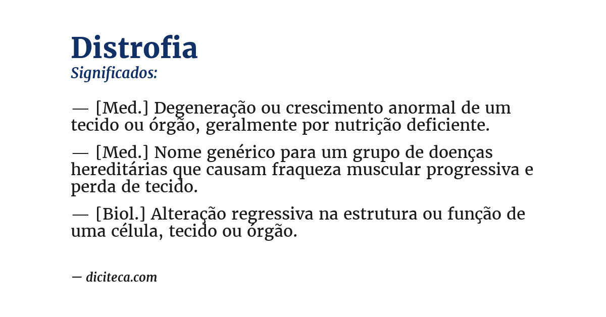 Significado de distrofia