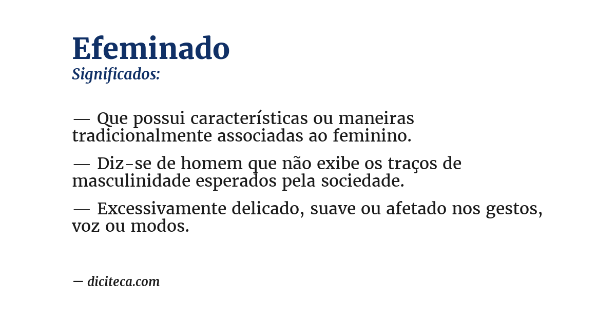 Significado de efeminado