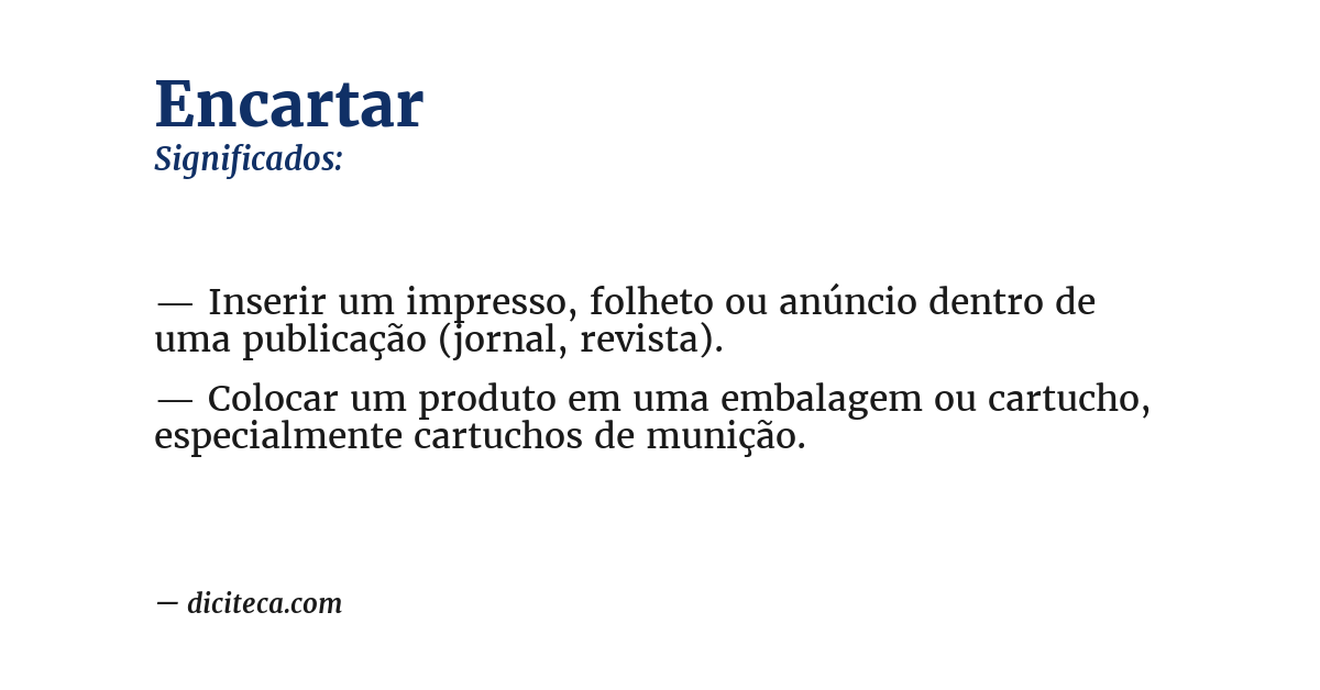 Significado de encartar