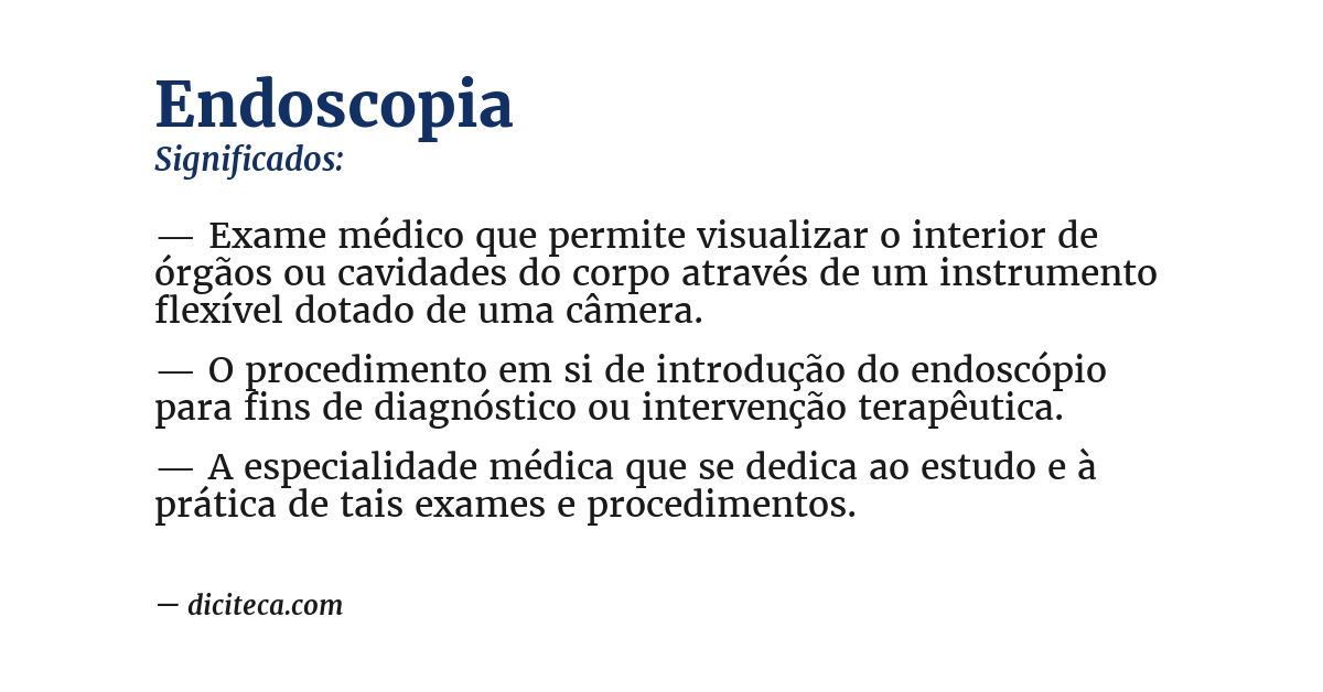 Significado de endoscopia