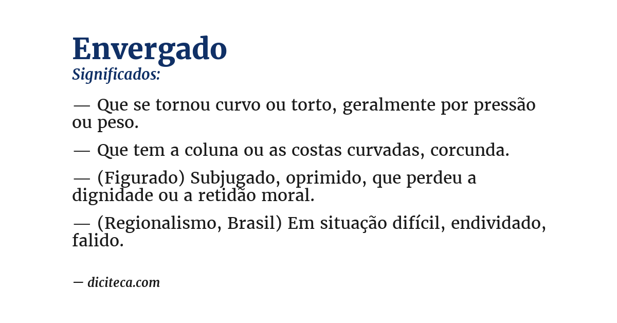 Significado de envergado