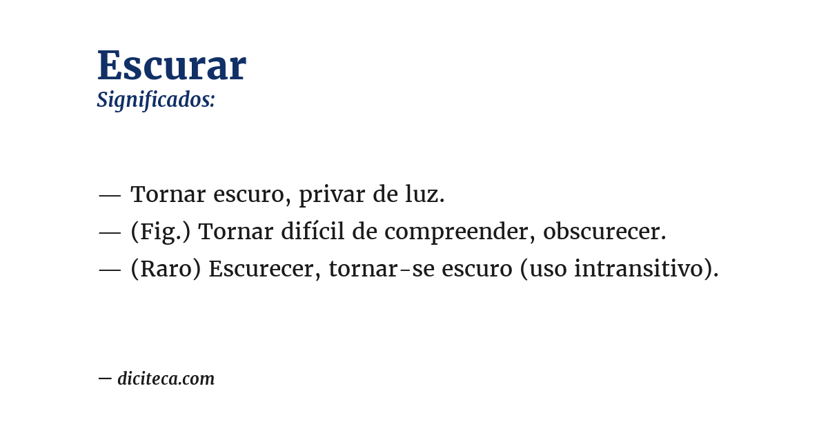 Significado de escurar