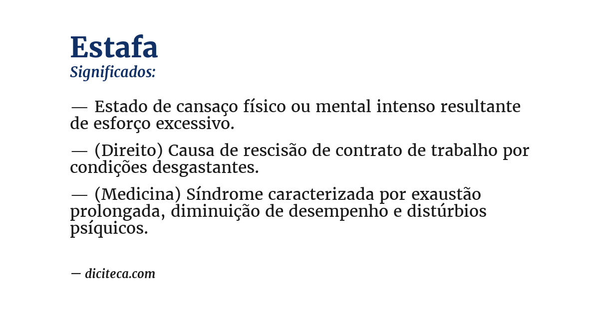 Significado de estafa