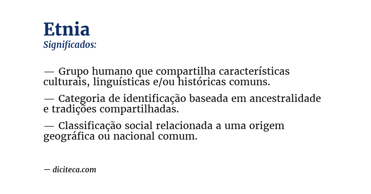Significado de etnia