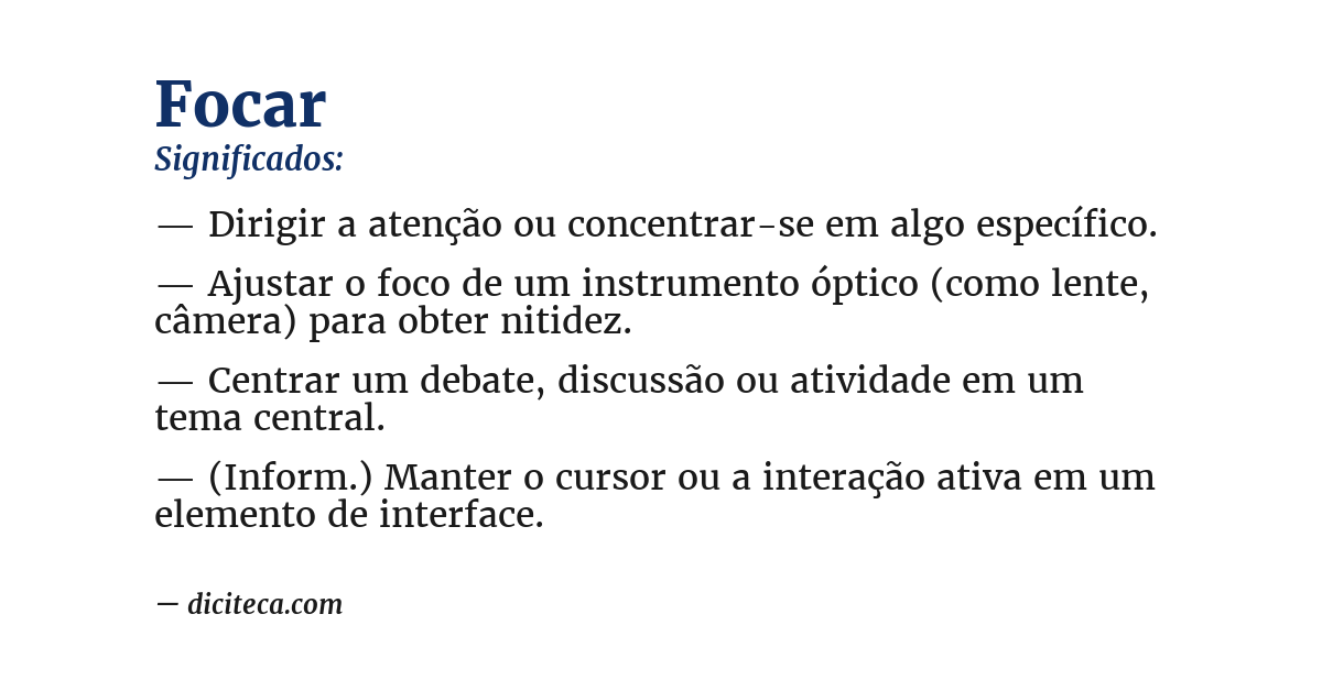 Significado de focar