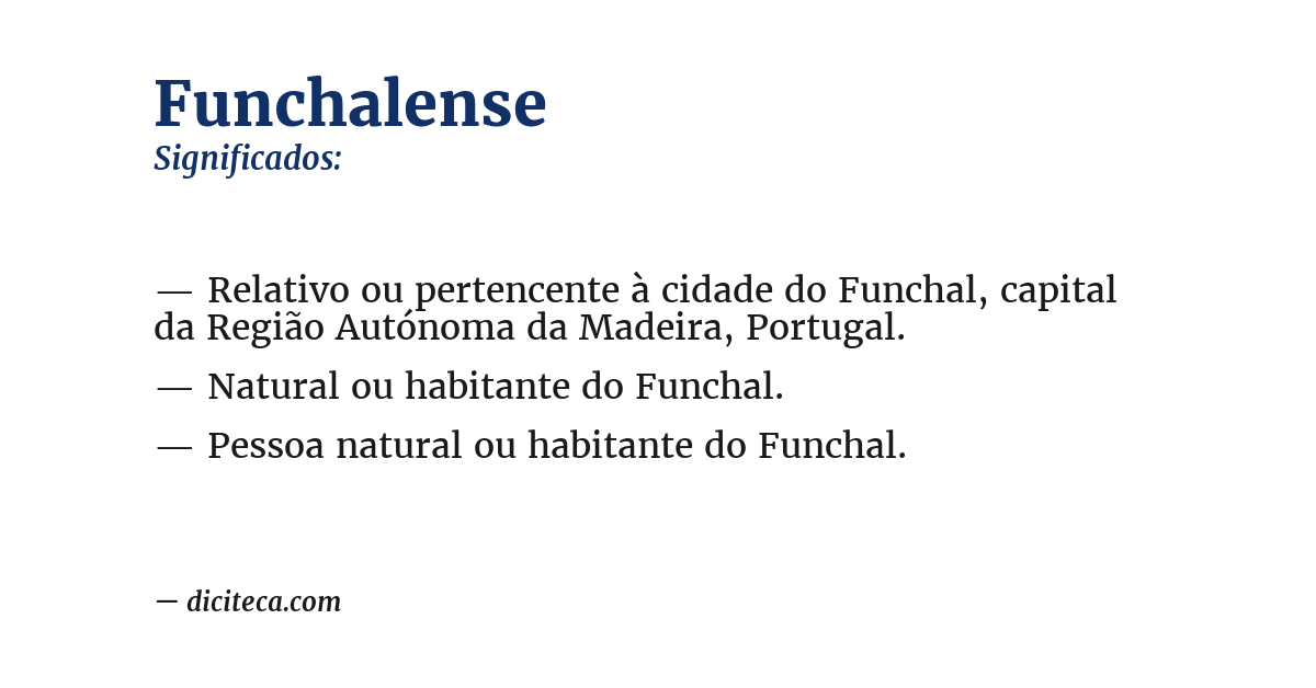 Significado de funchalense