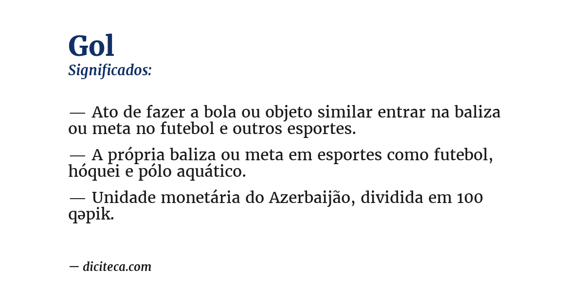 Significado de gol