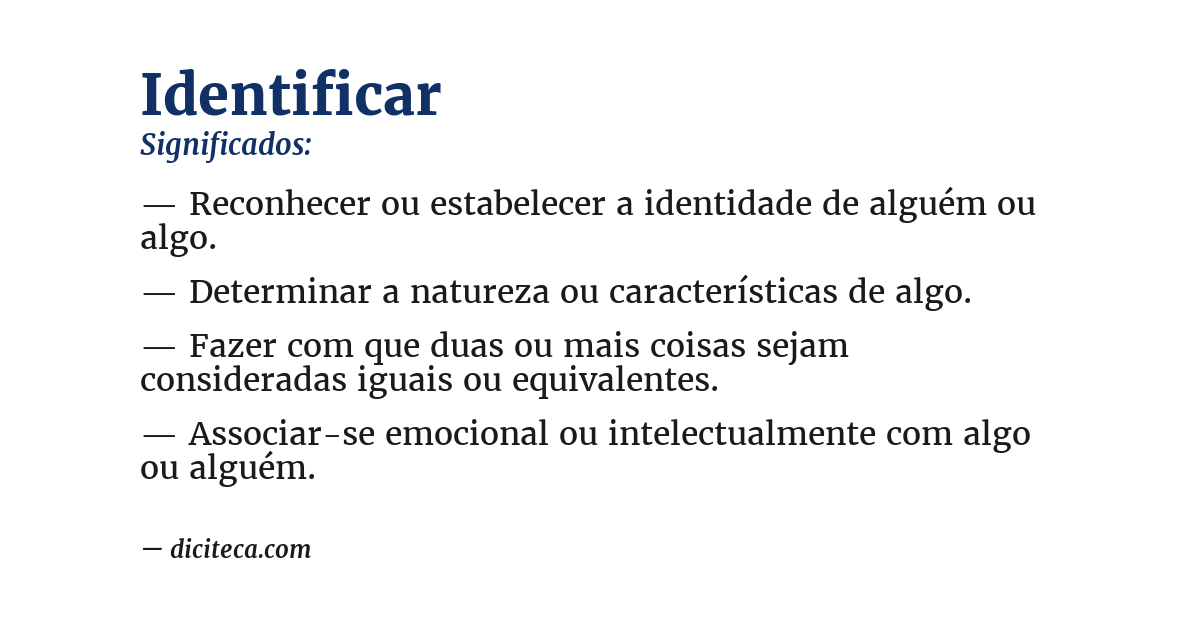 Significado de identificar