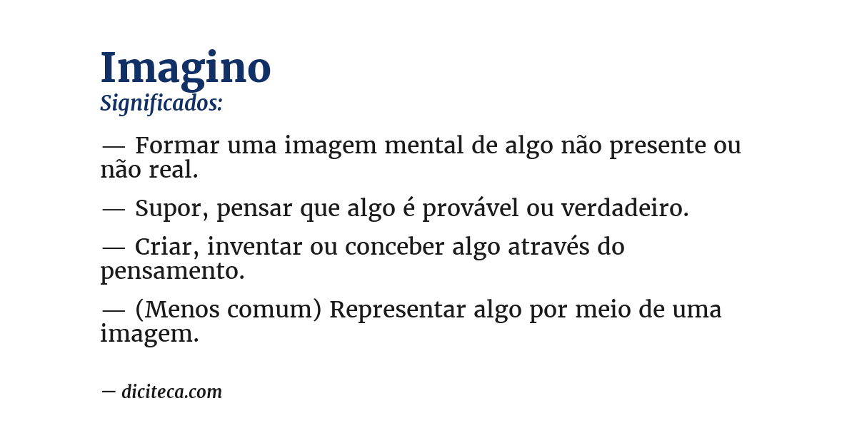 Significado de imagino