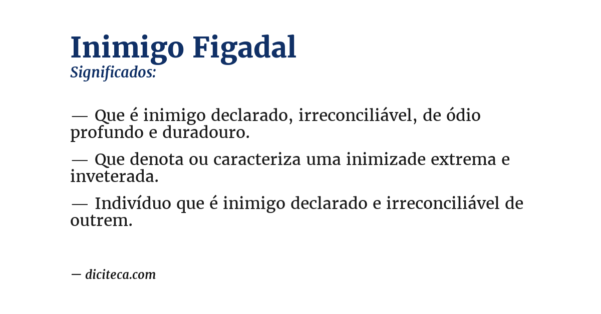 Significado de inimigo figadal