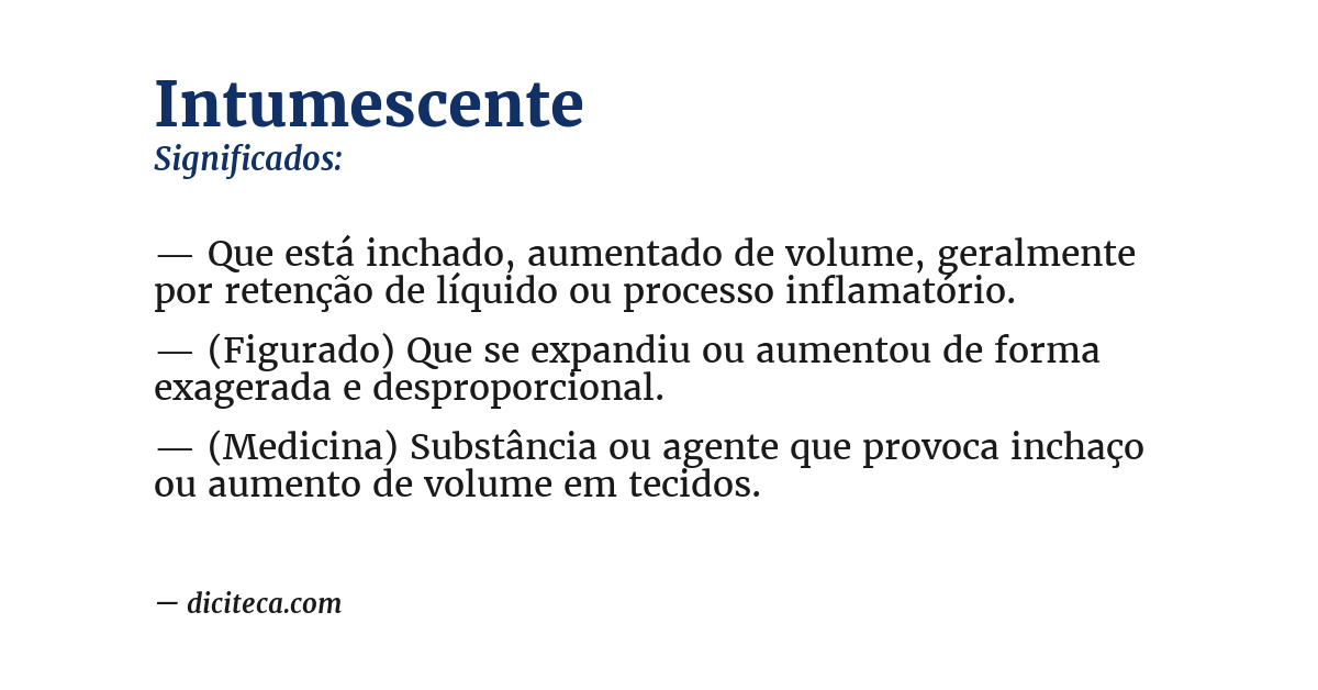 Significado de intumescente