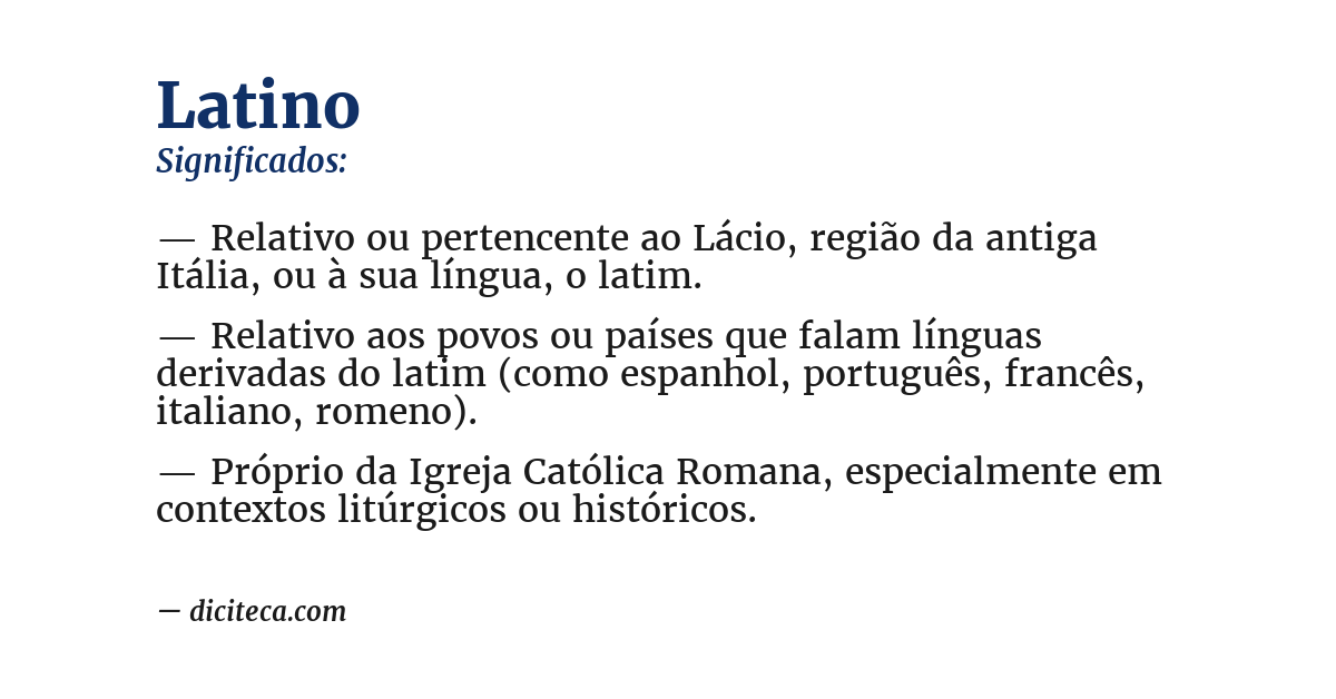 Significado de latino