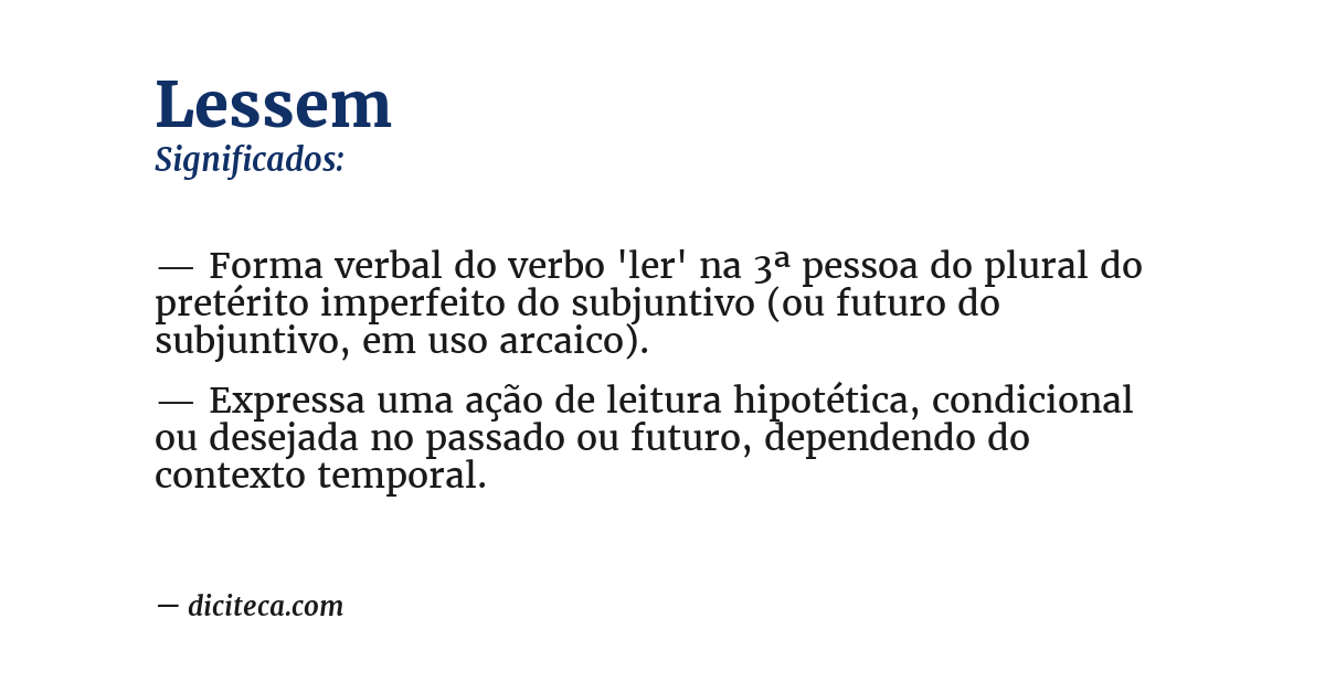 Significado de lessem