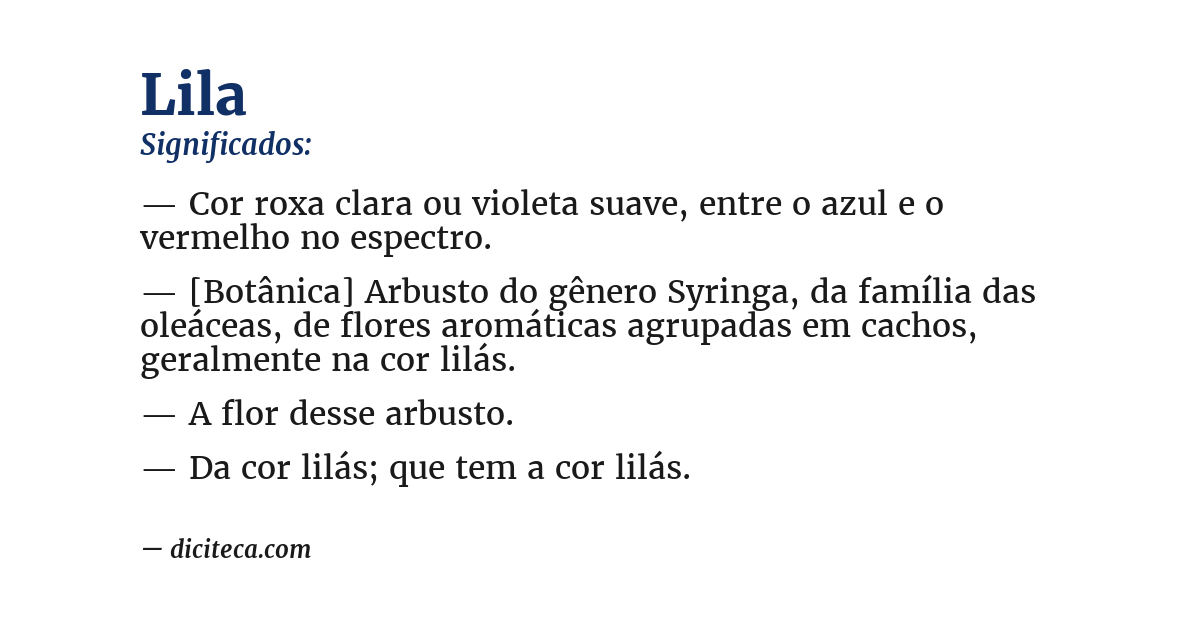 Significado de lila