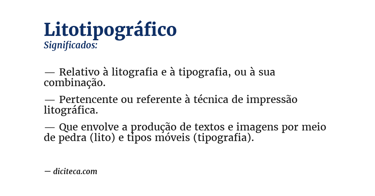 Significado de litotipográfico