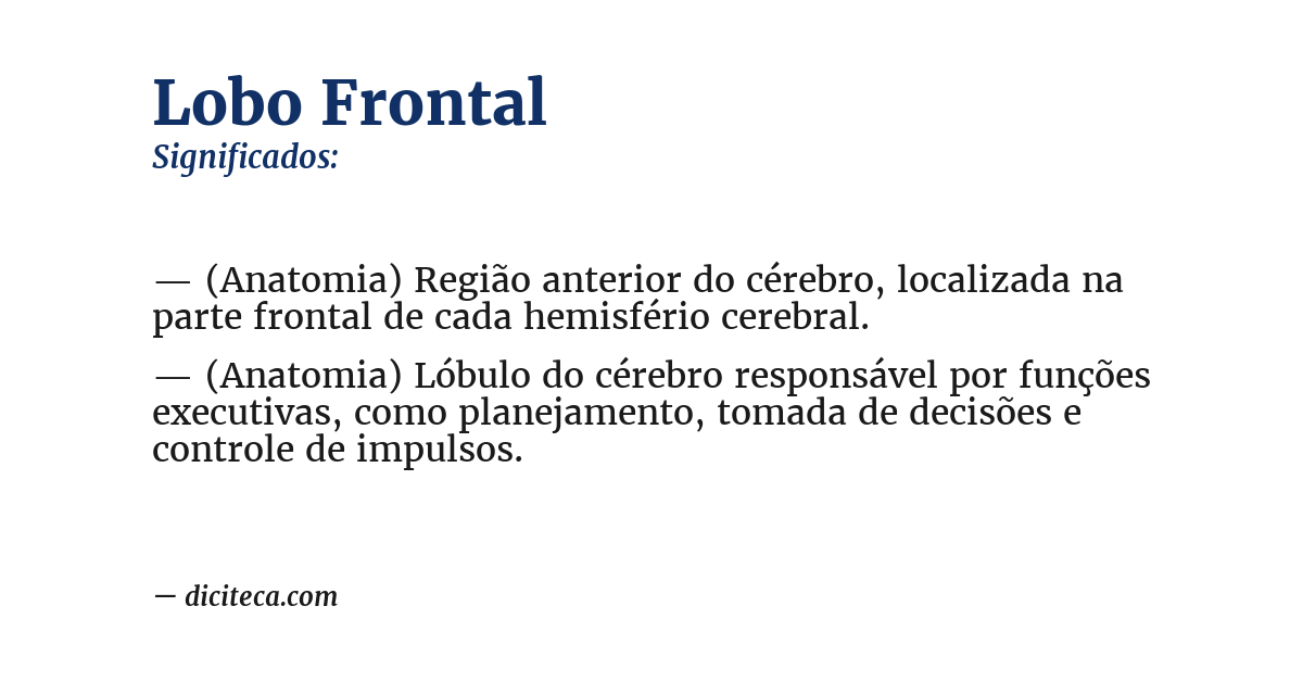 Significado de lobo frontal