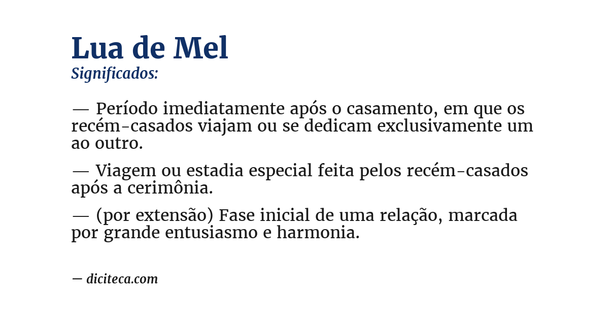 Significado de lua de mel