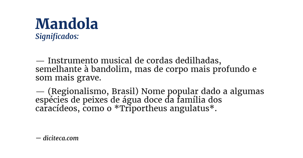 Significado de mandola