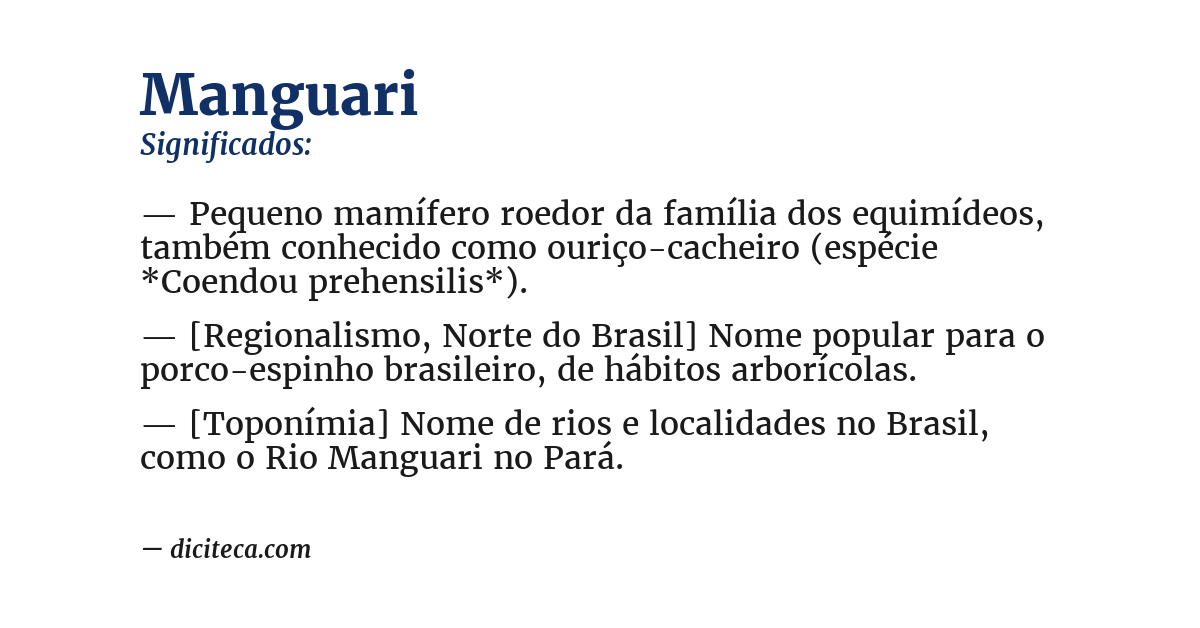Significado de manguari