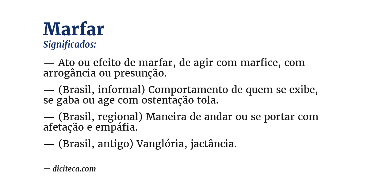 Significado de marfar