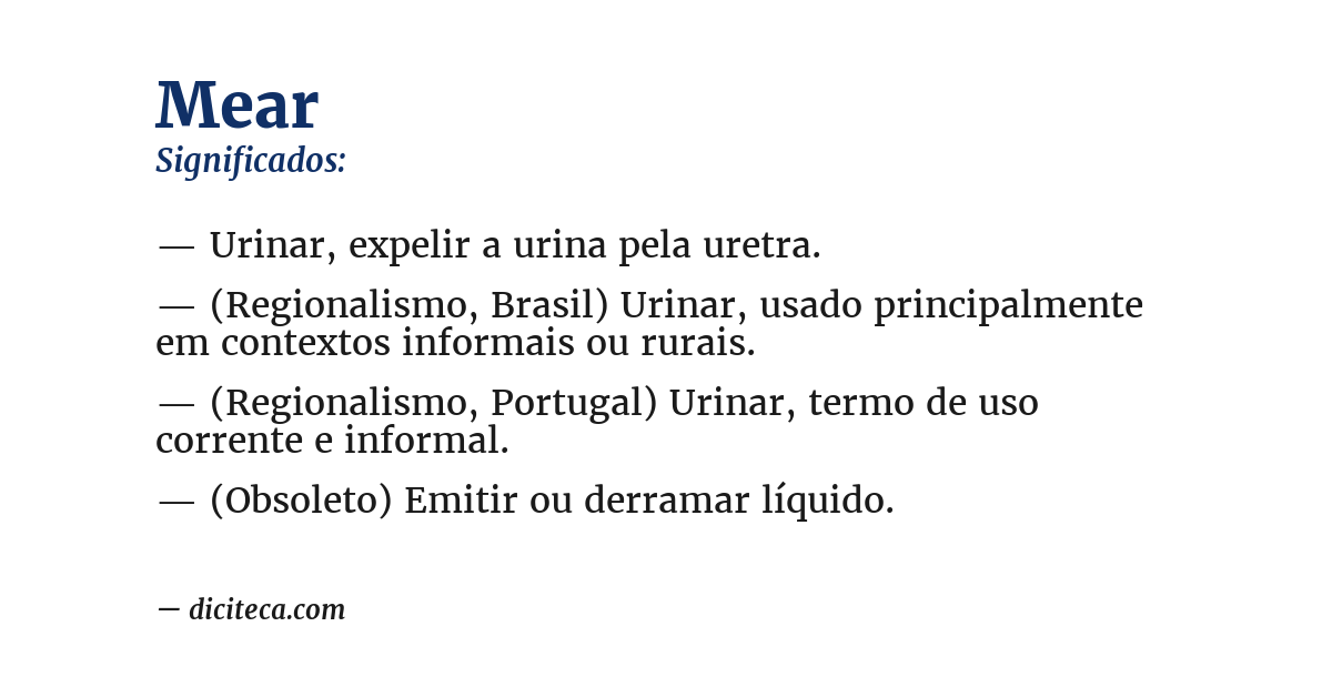 Significado de mear