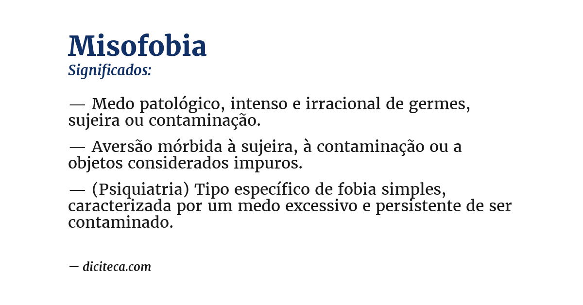 Significado de misofobia