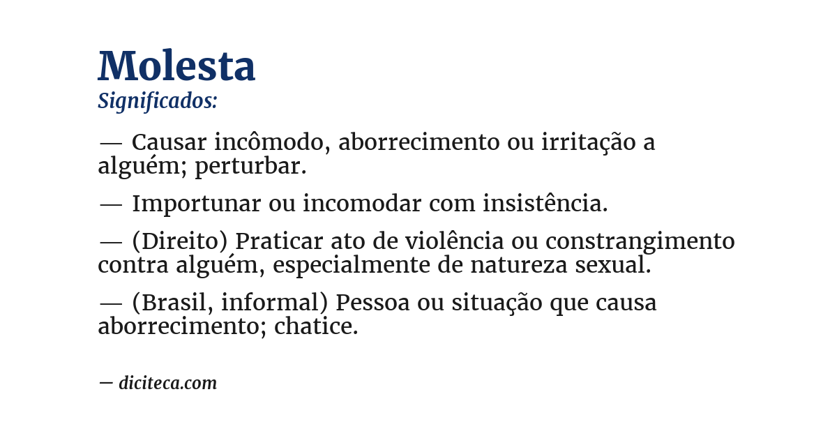 Significado de molesta