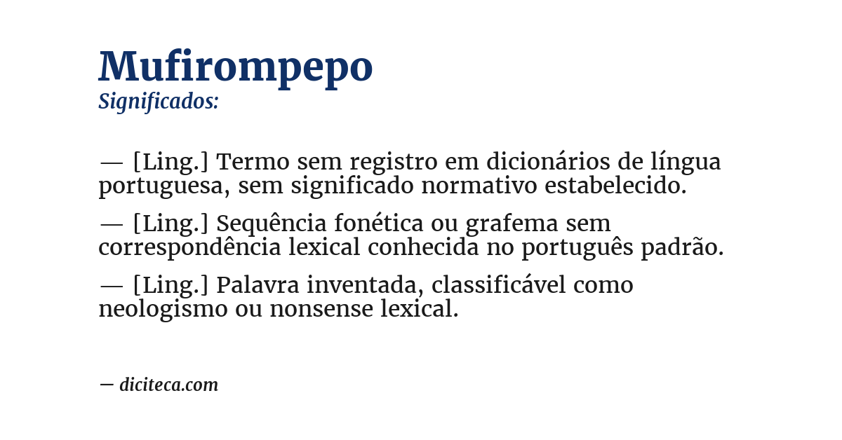 Significado de mufirompepo