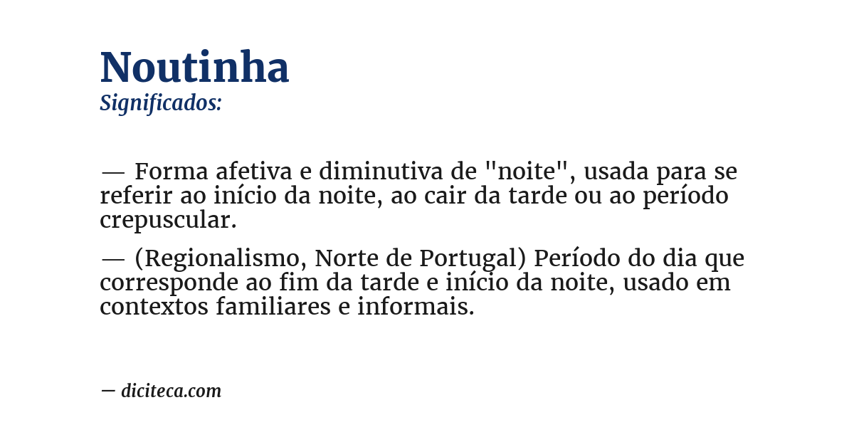 Significado de noutinha
