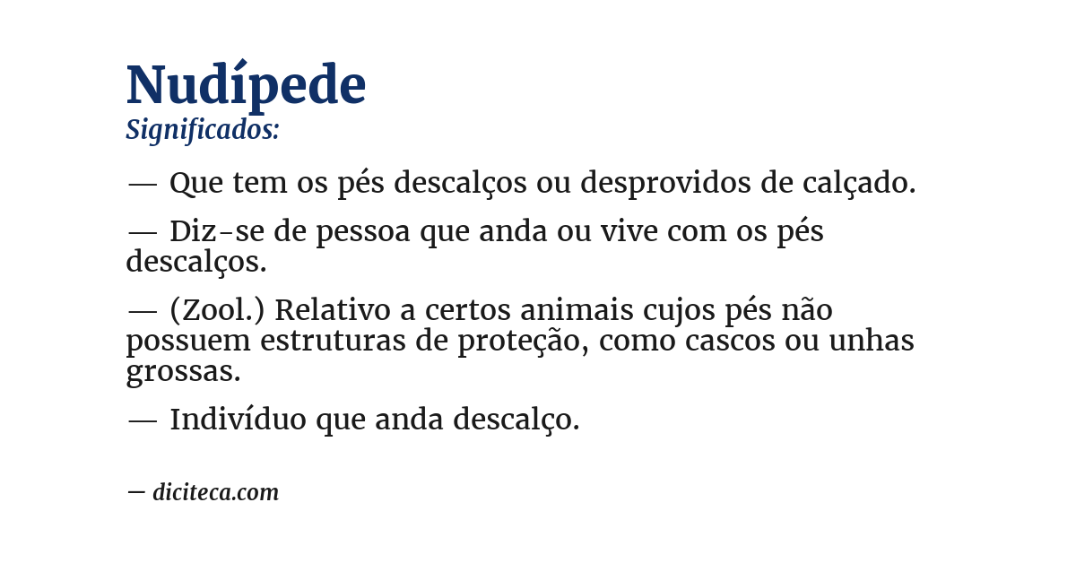 Significado de nudípede