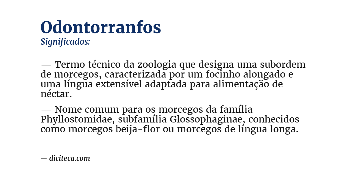 Significado de odontorranfos